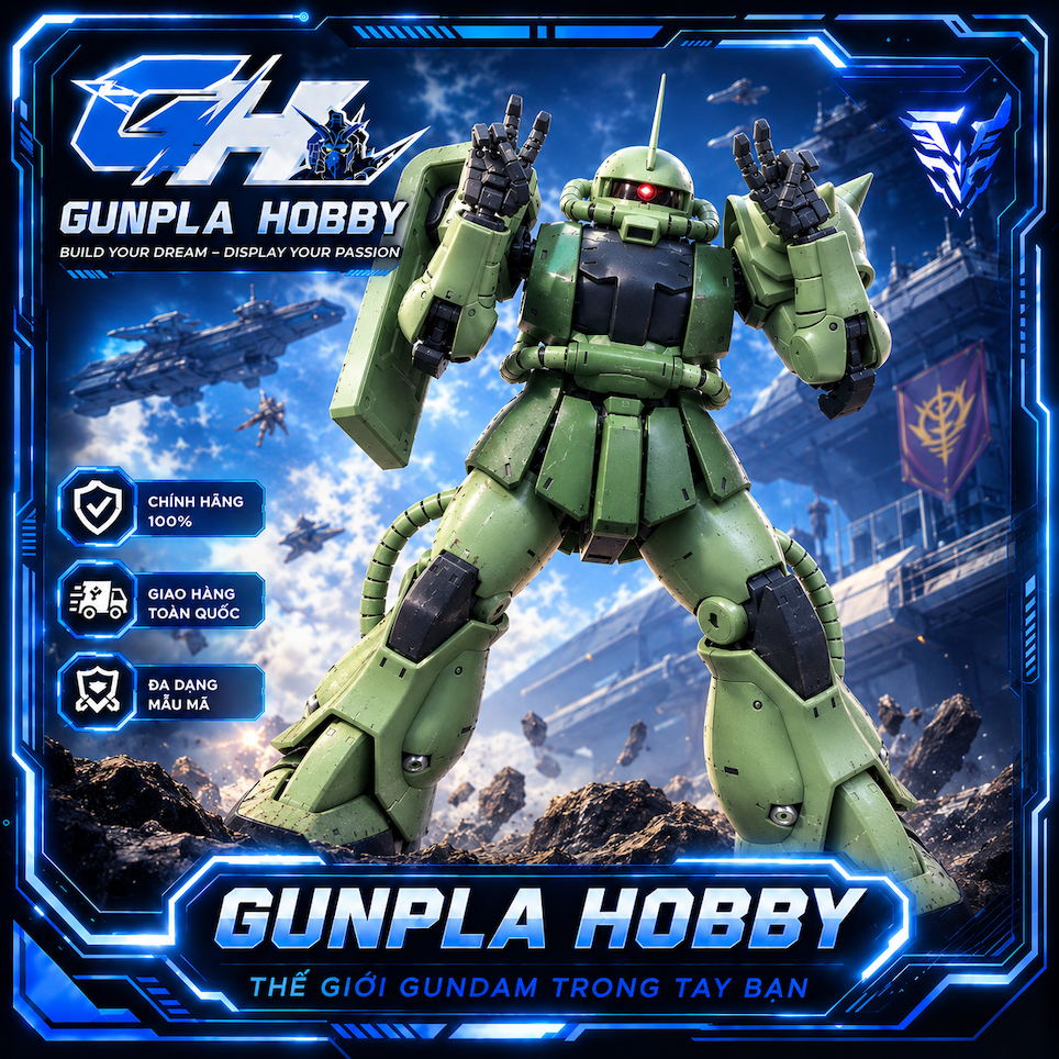 Mô Hình RG 1/144 MS-06F Zaku II (Green) – Bandai Chính Hãng
