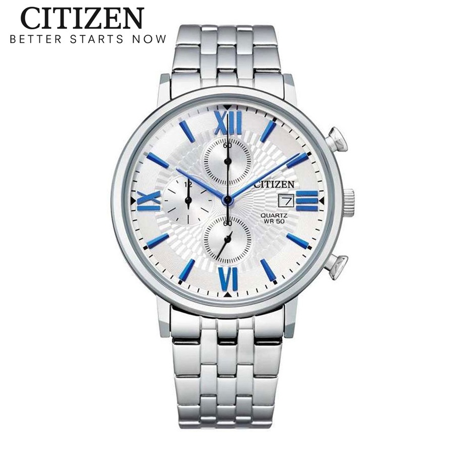 Đồng Hồ Nam Citizen Pin-Quartz Dây Thép Không Gỉ AN3610-71A - Mặt Trắng (41mm)