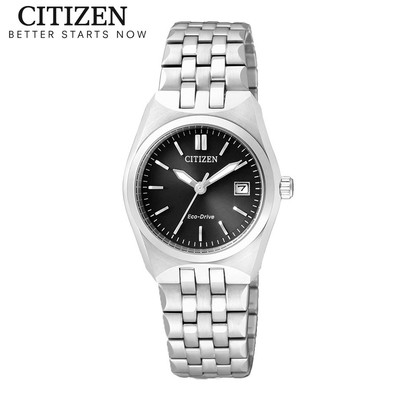 Đồng Hồ Nữ Citizen Eco-Drive Dây Thép Không Gỉ EW2290-62E - Mặt Đen (27mm)