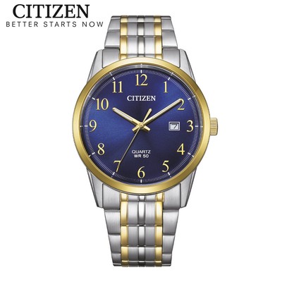 Đồng Hồ Nam Citizen Pin-Quartz Dây Thép Không Gỉ BI5007-53L - Mặt Xanh (39mm)