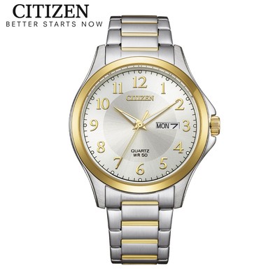 Đồng Hồ Nam Citizen Pin-Quartz Dây Thép Không Gỉ BF2026-89A - Mặt Trắng (41mm)