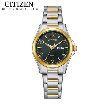 Đồng Hồ Nữ Citizen Pin-Quartz Dây Thép Không Gỉ EQ0614-52E - Mặt Đen (27.5mm)