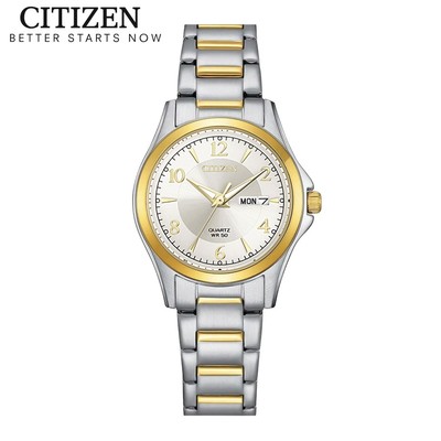 Đồng Hồ Nữ Citizen Pin-Quartz Dây Thép Không Gỉ EQ0595-55A - Mặt trắng (27.5mm)