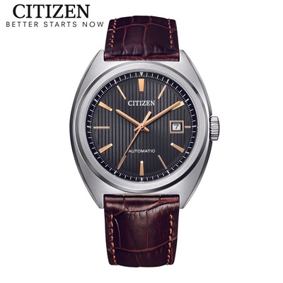 Đồng Hồ Nam Citizen Automatic Dây Da NJ0100-03H - Mặt Xám Đen (42mm)