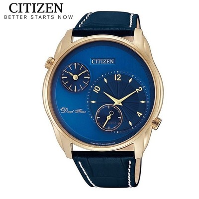 Đồng Hồ Nam Citizen Pin-Quartz Dây Da AO3033-00L - Mặt Xanh (44mm)