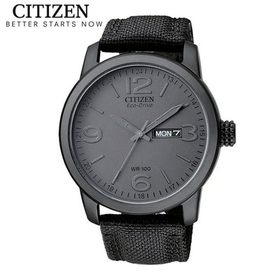 Đồng Hồ Nam Citizen Eco-Drive Dây Vải Nato BM8475-00F - Mặt Xám (42mm)