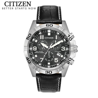 Đồng Hồ Nam Citizen Eco-Drive Đa Chức Năng Dây Da BL5551-14H - Mặt Xám (43mm)