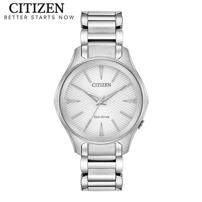 Đồng Hồ Nữ Citizen Eco-Drive Dây Thép Không Gỉ EM0597-80A - Mặt Trắng (36.9mm)