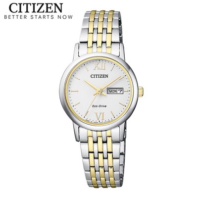 Đồng Hồ Nữ Citizen Eco-Drive Dây Thép Không Gỉ EW3254-87A - Mặt Trắng (Sapphire)