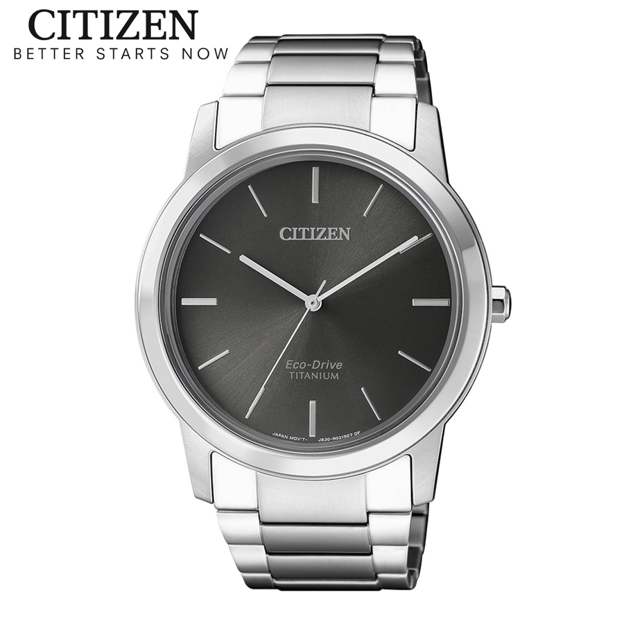 Đồng Hồ Nam Citizen Eco-Drive Dây Titanium AW2020-82H - Mặt Xám Đen (Sapphire)