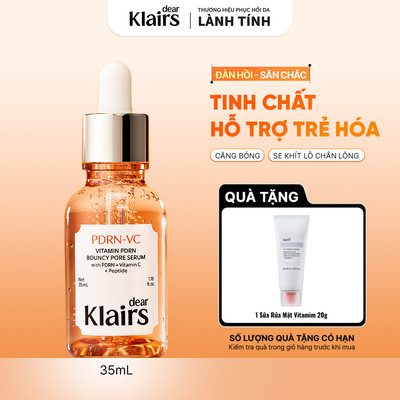 [KOL] Dear, Klairs Tinh chất Vitamin PDRN Bouncy Pore Serum 35mL