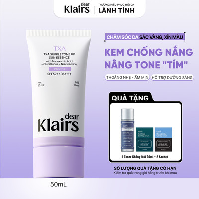 [KOL] Dear Klairs Kem chống nắng TXA Supple Tone Up Sun Essence SPF50+ PA++++ 50 ml