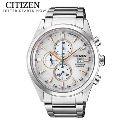 Đồng Hồ Nam Citizen Eco-Drive Dây Titanium CA0650-82B - Mặt Trắng (Sapphire)
