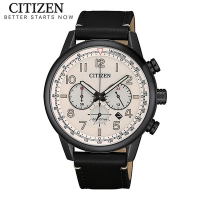 Đồng Hồ Nam Citizen Eco-Drive Dây Da CA4425-10X - Mặt Vàng Nhạt (43mm)