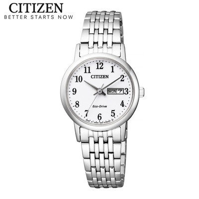 Đồng Hồ Nữ Citizen Eco-Drive Dây Thép Không Gỉ EW3250-53A - Mặt Trắng (Sapphire)