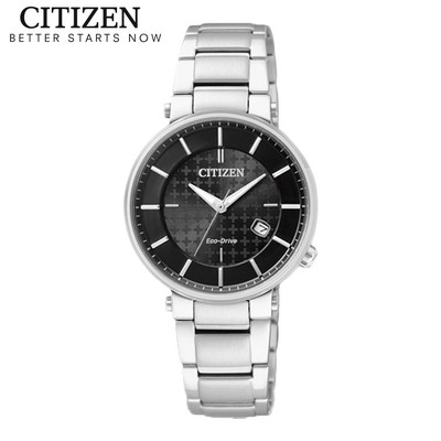 Đồng Hồ Nữ Citizen Eco-Drive Dây Thép Không Gỉ EW1790-57E - Mặt Đen (Sapphire)