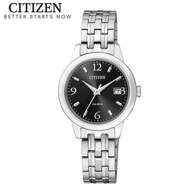 Đồng Hồ Nữ Citizen Eco-Drive Dây Thép Không Gỉ EW2230-56E - Mặt Đen (Sapphire)
