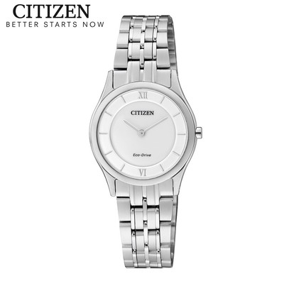 Đồng Hồ Nữ Citizen Eco-Drive Siêu Mỏng Dây Thép Không Gỉ EG3220-58A - Mặt Trắng (Sapphire)
