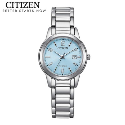 Đồng Hồ Nữ Citizen Eco-Drive Dây Thép Không Gỉ FE1241-71L - Mặt Xanh (29.4mm)
