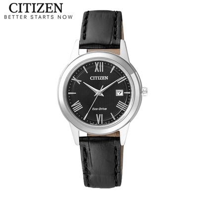 Đồng Hồ Nữ Citizen Eco-Drive Dây Da FE1081-08E - Mặt Đen (29.5mm)