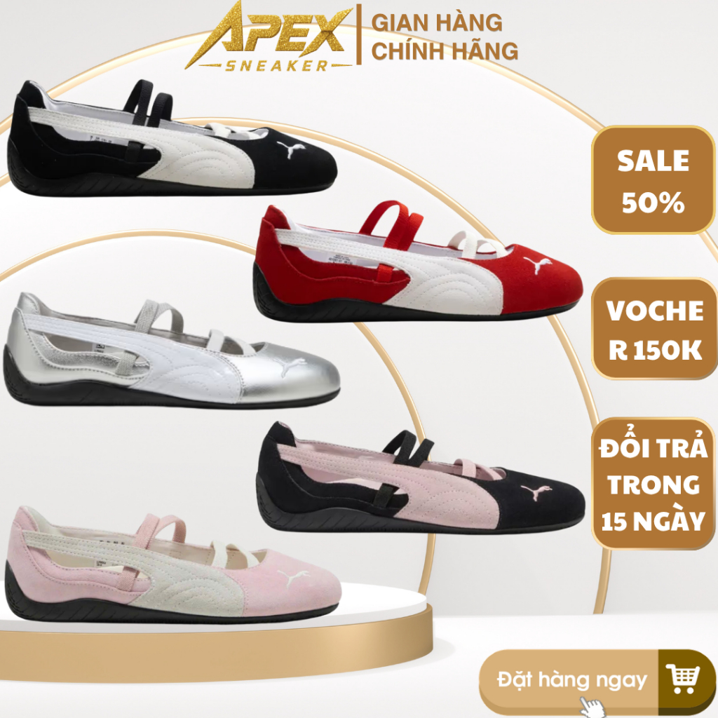 [𝙎𝘼𝙇𝙀 Chính Hãng] Giày Puma Speedcat Ballet nữ Các Phối Màu Hot, giày Búp Bê Nữ Full Box.