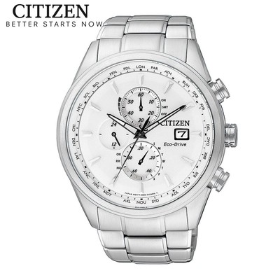 Đồng Hồ Nam Citizen Eco-Drive Radio-Controlled Dây Thép Không Gỉ AT8015-54A - Mặt Trắng (Sapphire)