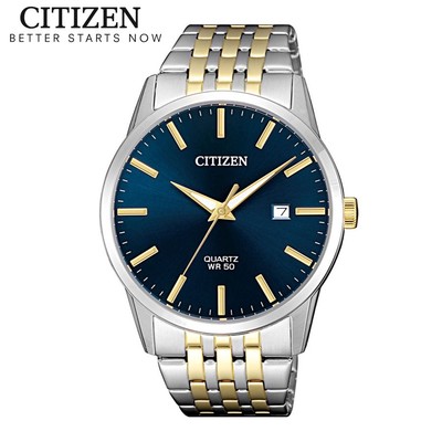 Đồng Hồ Nam Citizen Pin-Quartz Dây Thép Không Gỉ BI5006-81L - Mặt Xanh (39mm)
