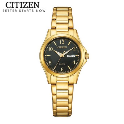 Đồng Hồ Nữ Citizen Pin-Quartz Dây Thép Không Gỉ EQ0612-58E - Mặt Đen (27.5mm)