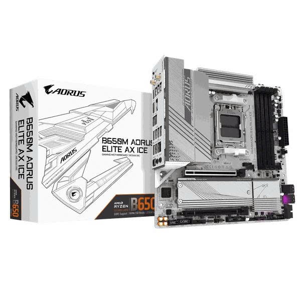 [Hàng Đã Qua Sử Dụng] Mainboard GIGABYTE B650M AORUS ELITE AX ICE WIFI DDR5
