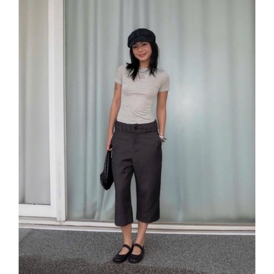 làminapparel - STEP-PLEATED CROP TROUSERS