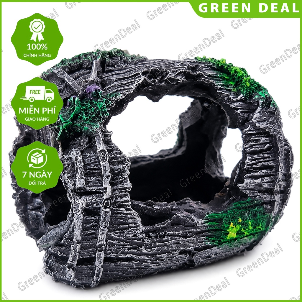 GREEN AQUA - Aqua Resin Decor | Mô hình hang tép trang trí hồ cá cảnh thủy sinh tiểu cảnh bonsai