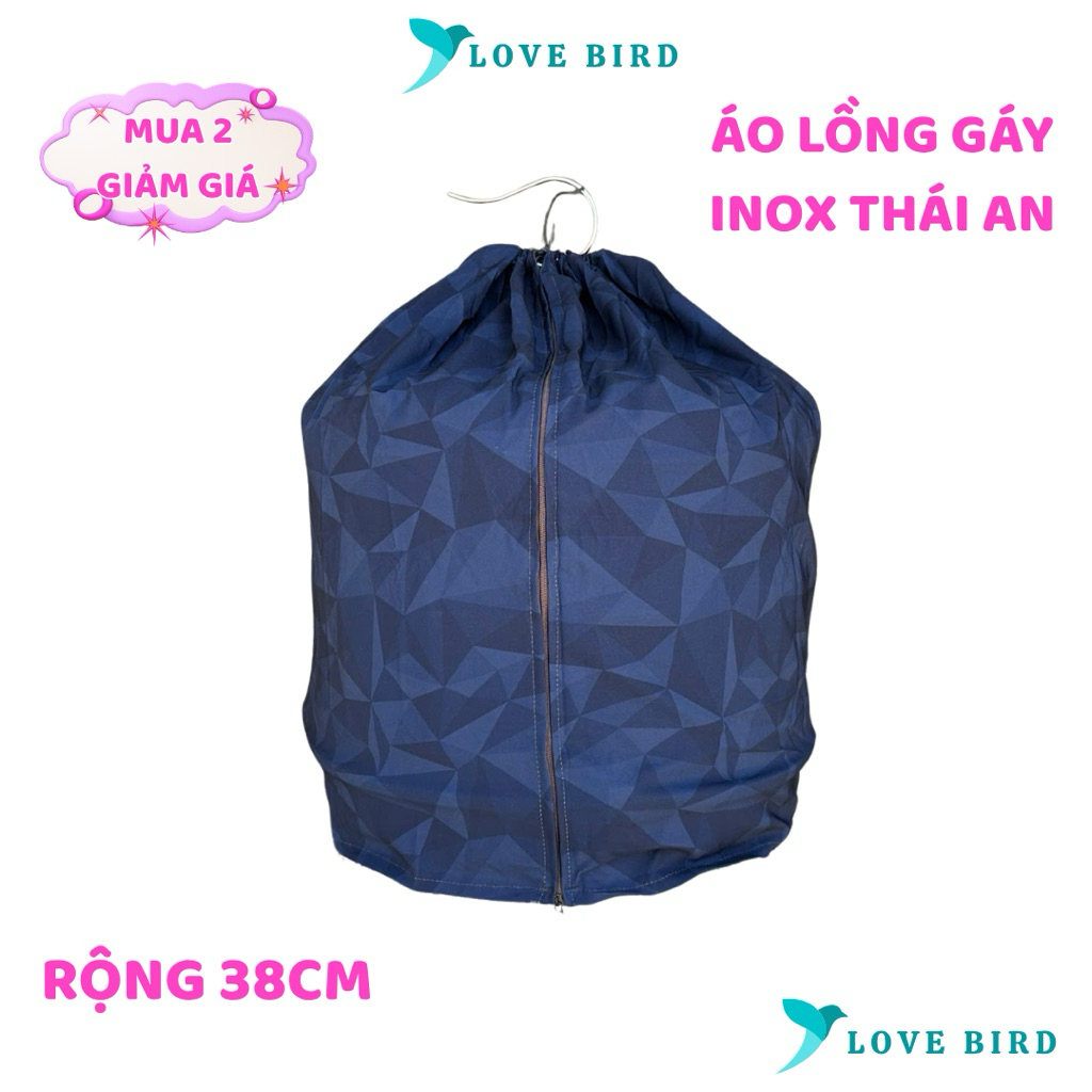 Áo lồng chim gáy inox,áo lồng chim cu gáy 38cm hoạ tiết hoa văn