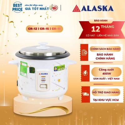 Nồi cơm điện Alaska 1.2 lít, 1.5 lít, 1.8 lít CR-12 | CR-15 | CR-18 Nấu cơm ngon, tiện lợi