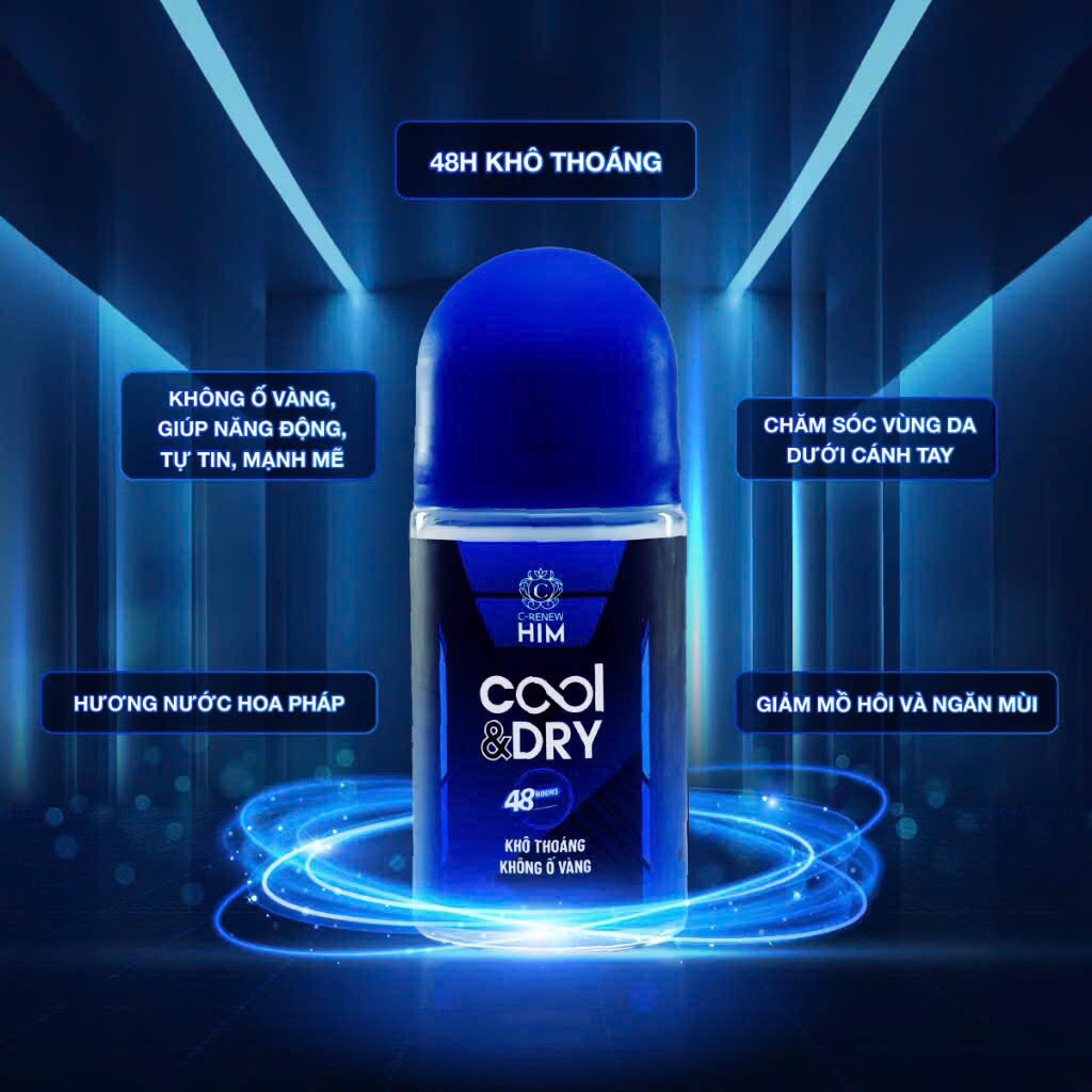 💙 LĂN KHỬ MÙI C-RENEW HIM COOL & DRY 50ML