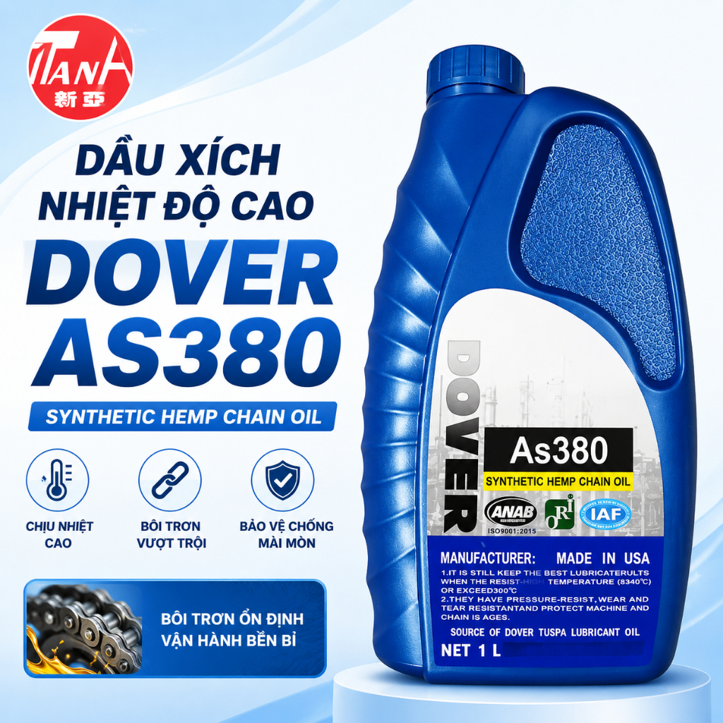 Dầu xích nhiệt độ cao DOVER AS380 1 lít/ can (made in USA)