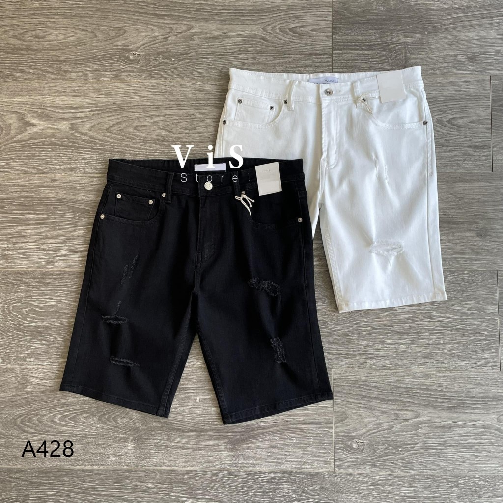 ViS Store - Quần short jean nam rách basic