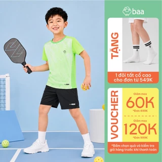 [Đơn 549k nhận 1 đôi vớ] Set bộ đồ thể thao bé trai bóng đá siêu nhẹ thoáng mát thấm hút 18-52 kg Baa Active QU46N