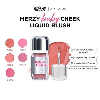 [Livestream] Má Hồng Kem Em Bé Merzy Baby Cheek Liquid Blush 4.6g Mịn Lì, Căng Mọng
