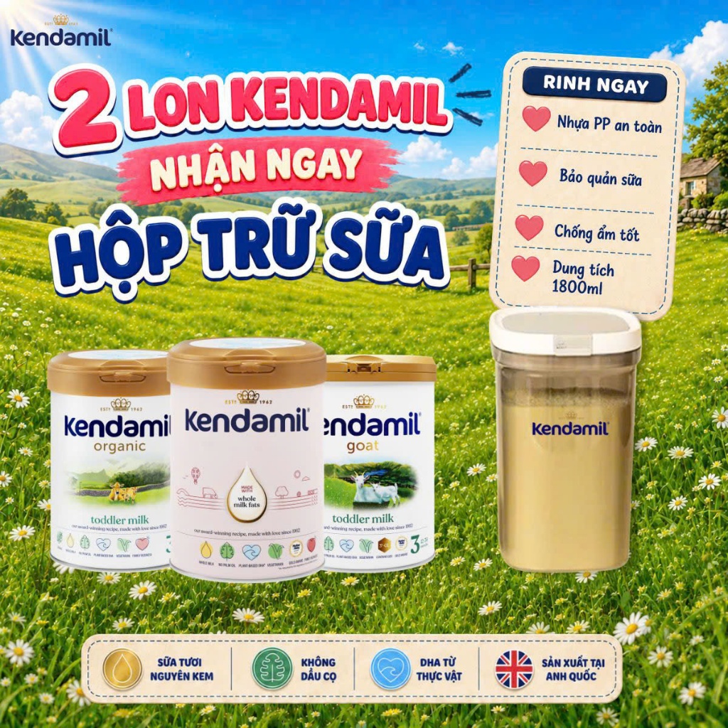 [DATE 2027] Sữa Kendamil Organic và Kendamil Classic Nhập Khẩu Anh Quốc 800G