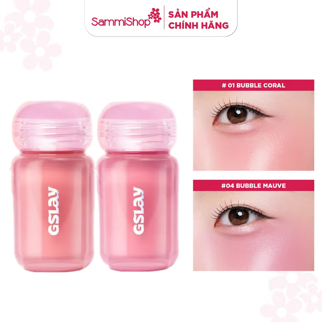 Gslay Má hồng dạng phấn nước Bubble Gleam Blush Serum
