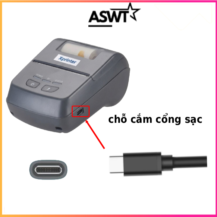 Sạc máy in nhiệt Xprinter XP-P801A, củ sạc cho máy in nhiệt Xprinter XP-P801A