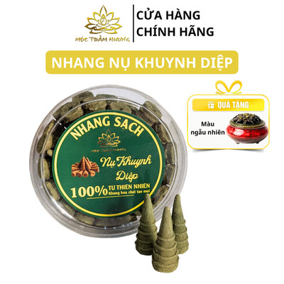 Nhang Nụ Khuynh Diệp Thiên Nhiên Đuổi Muỗi, Xông Nhà (3 Hộp Tặng Lư Gốm Sứ) - Mộc Trầm Hương MTH