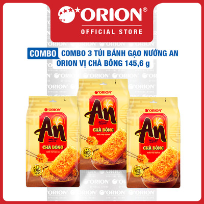 Combo 3 túi Bánh gạo nướng An ORION vị Chà Bông 145,6G