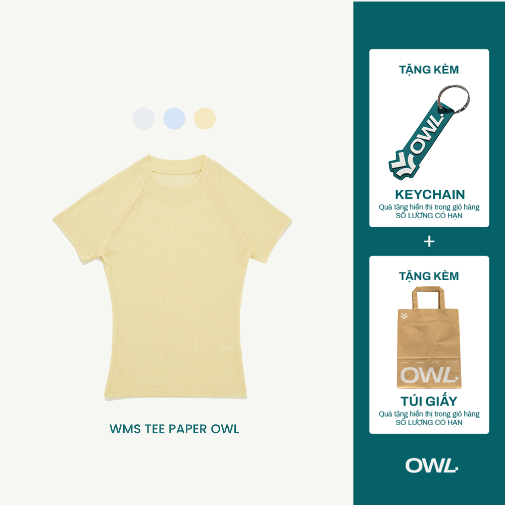 Áo thun nữ Raglan Paper ngắn tay Owl Brand