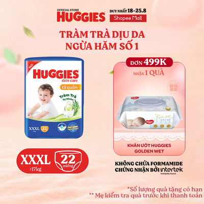 Tã quần Huggies Skincare Jumbo XXXL22+6