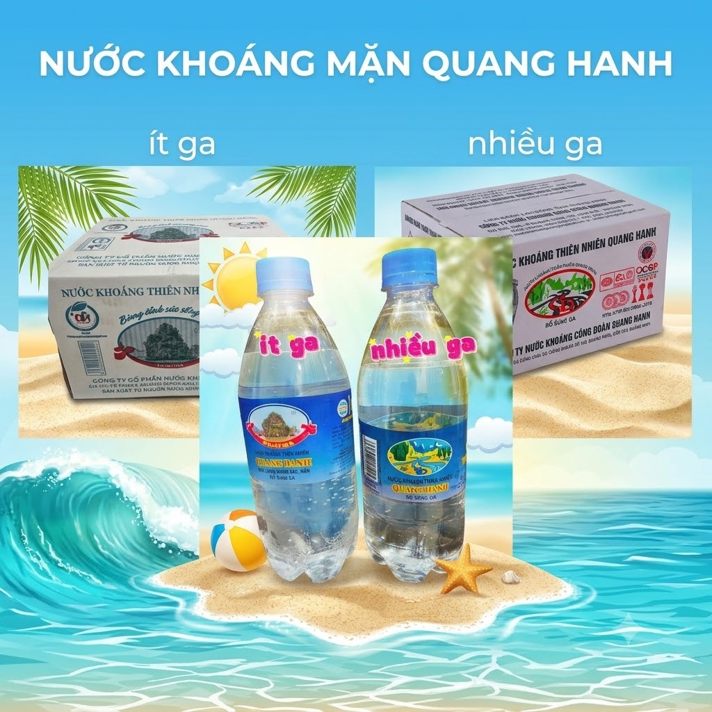 (20 chai) Nước Khoáng Mặn Quang Hanh – Hãng Công Đoàn Quang Hanh – Bổ Sung Khoáng, Tốt Cho Sức Khỏe