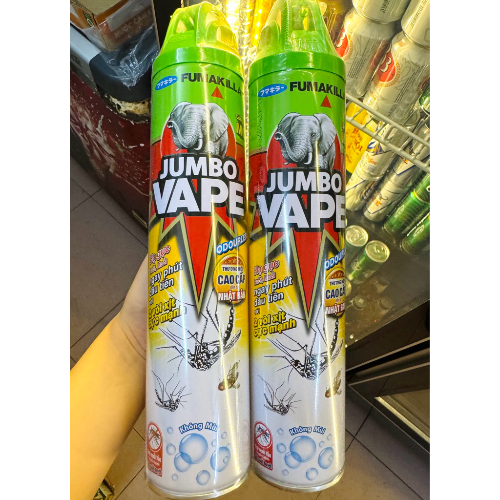 Xịt Côn Trùng Fumakilla Jumbo Vape Nhật Bản – Hạ Gục Muỗi, Côn Trùng Nhanh – Không Mùi, An Toàn Lành