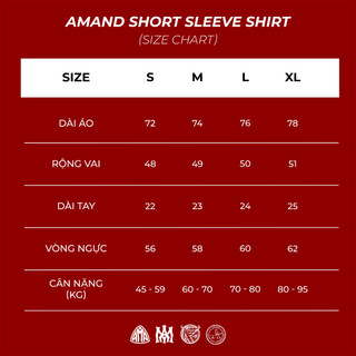 [ Lẻ size ] Áo sơ mi Amand 03 Short Sleeve Shirt SM2011
