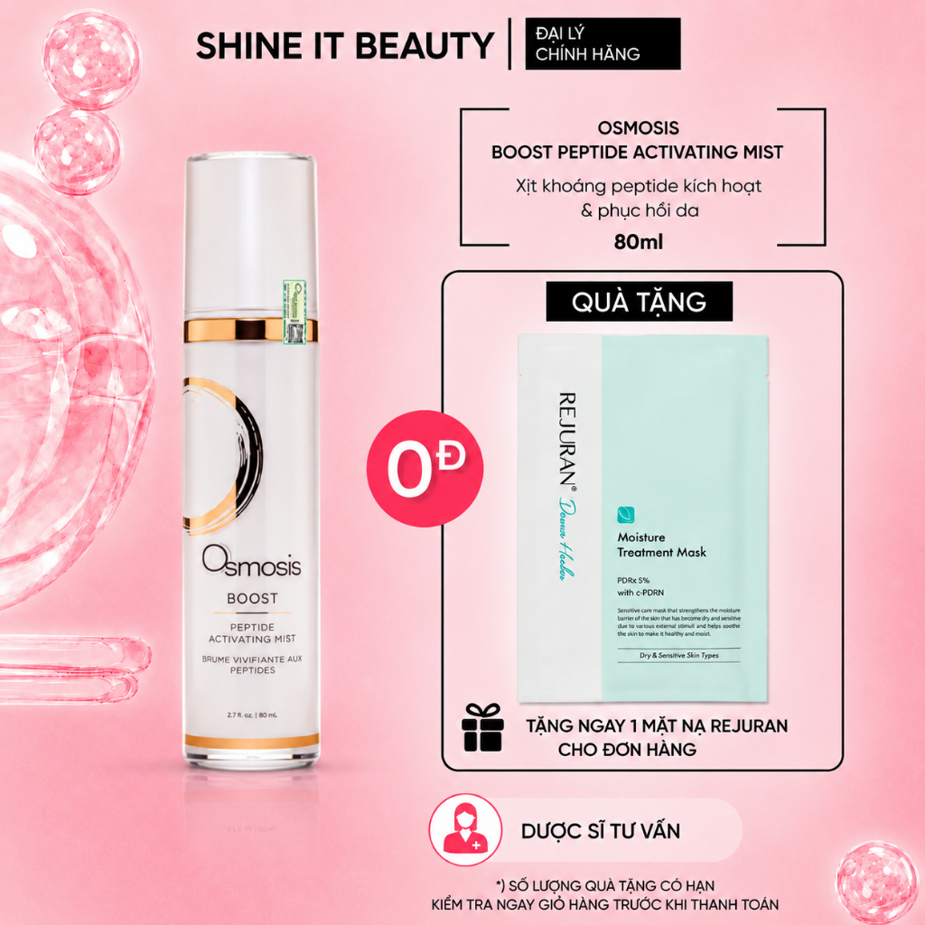 OSMOSIS Boost Peptide Activating Mist 80ml Xịt Khoáng Cấp Ẩm Phục Hồi Da - Hàng công ty