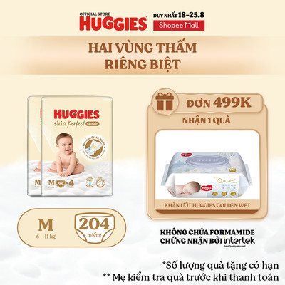[KOL LIVE] Combo 2 Tã quần Huggies Skin Perfect Mega Jumbo M98+4/ L88+4/XL72+4/XXL64+4 với 2 vùng thấm giảm kích ứng da